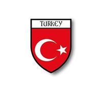 Akachafactory Autocollant Sticker Voiture Moto Blason Ville Drapeau Turquie Turque