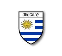 Akachafactory Autocollant Sticker Voiture Moto Blason Ville Drapeau Uruguay uruguayen