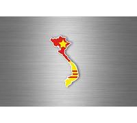 Akachafactory Autocollant Sticker Voiture Moto Carte Pays Vietnam sud Nord Vinyl Laptop