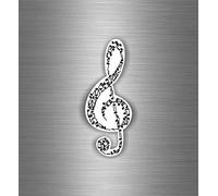 Akachafactory Autocollant Sticker Voiture Moto cle de Sol Instrument Musique Note r1