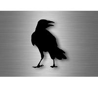 Akachafactory Autocollant Sticker Voiture Moto Decoration Corbeaux Raven Noir Silhouette