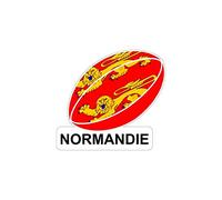 Akachafactory Autocollant Sticker Voiture Moto Drapeau Ballon Rugby Normand Normandie