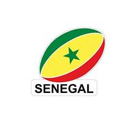Akachafactory Autocollant Sticker Voiture Moto Drapeau Ballon Rugby Senegal senegalais