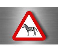 Akachafactory Autocollant Sticker Voiture Moto Murale Panneau Attention Danger Zebre