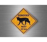 Akachafactory Autocollant Sticker Voiture Moto Panneau Australie Attention Danger Dingoes