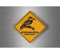 Akachafactory Autocollant Sticker Voiture Moto Panneau Australie Attention Danger Kookaburra
