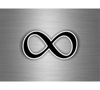 Akachafactory Autocollant Sticker Voiture Moto Signe Infini Tuning Infinity Symbole r3