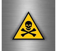 Akachafactory Autocollant Sticker Voiture Moto Tuning Poison Danger Attention Warning