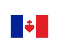 Akachafactory Autocollant Sticker Voiture Moto Vinyl Drapeau France sacre Coeur