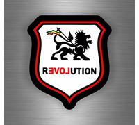 Akachafactory Autocollant Sticker Voiture Rasta jah Reggae One Love Lion Drapeau Jamaique ref4