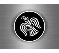 Akachafactory Drapeau Autocollant Sticker Voiture Moto Viking Raven odinicraven vinland E