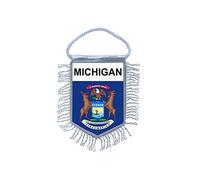 Akachafactory Fanion Mini Drapeau Pays Voiture Decoration Etats USA Etats Unis Michigan