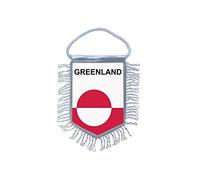 Akachafactory Fanion Mini Drapeau Pays Voiture Decoration Groenland Pole Nord