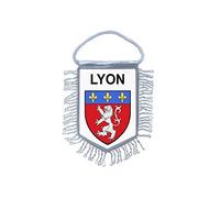 Akachafactory Fanion Mini Drapeau Pays Voiture Decoration Lyon rhones Alpes gones