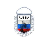 Akachafactory Fanion Mini Drapeau Pays Voiture Decoration Russie Russe Ours
