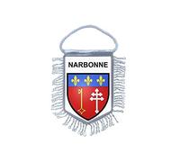 Akachafactory Fanion Mini Drapeau Pays Voiture Decoration Souvenir Blason France narbonne