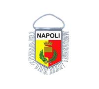 Akachafactory Fanion Mini Drapeau Pays Voiture Decoration Souvenir Blason Naples Napoli Italie
