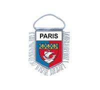Akachafactory Fanion Mini Drapeau Pays Voiture Decoration Souvenir Blason Paris Parisien