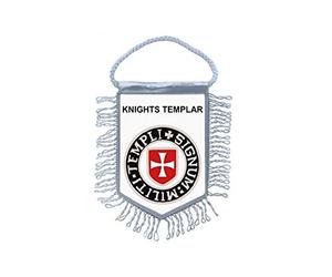 Akachafactory Fanion Mini Drapeau Pays Voiture Souvenir Blason Chevalier templier Knights