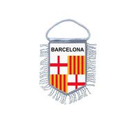 Akachafactory Fanion Mini Drapeau Pays Voiture Souvenir Blason Espagne Barcelone Barcelona