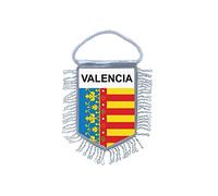 Akachafactory Fanion Mini Drapeau Pays Voiture Souvenir Blason Espagne Valencia Valence