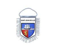 Akachafactory Fanion Mini Drapeau Pays Voiture Souvenir Blason France Saint St Jean de Luz