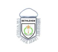 Akachafactory Fanion Mini Drapeau Pays Voiture Souvenir Blason Israel Bethlehem ecusson