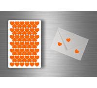 Akachafactory lot 72x Autocollant Stickers Scrapbooking Scrapbook DIY Carte Coeur - Orange