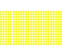 Akachafactory Lot gommettes Autocollantes 350 Rondes Jaune 2cm Carte Scrapbooking