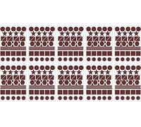 Akachafactory Lot gommettes Autocollantes 400 Multi Formes Marron 2cm Carte Scrapbooking