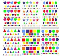 Akachafactory Lot gommettes Autocollantes 414 Carr Rond cur Oval Triangle Carte Scrapbooking