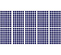 Akachafactory Lot gommettes Autocollantes 540 Rondes Bleu Marine 1,5cm Carte Scrapbooking