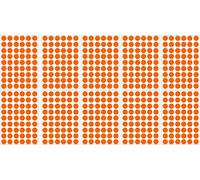 Akachafactory Lot gommettes Autocollantes 540 Rondes Orange 1,5cm Carte Scrapbooking