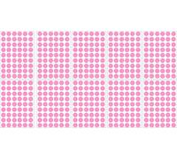 Akachafactory Lot gommettes Autocollantes 540 Rondes Rose 1,5cm Carte Scrapbooking