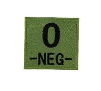 Akachafactory Patch ecusson Brod Airsoft Tactical Militaire Groupe sanguin thermocollant Camo - O-