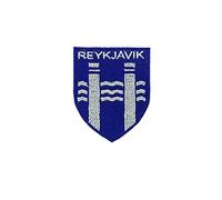 Akachafactory Patch ecusson Brode Backpack Drapeau Blason Pays armoirie Reykjavík Islande
