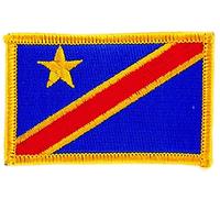 Akachafactory Patch écusson brodé Drapeau Congo rdc Flag thermocollant Insigne Blason