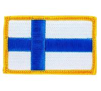 Akachafactory Patch écusson brodé Drapeau Finlande Finland Flag thermocollant Backpack