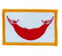 Akachafactory Patch écusson brodé Drapeau île de paques thermocollant Insigne Backpack