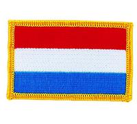 Akachafactory Patch écusson brodé Drapeau Luxembourg thermocollant Insigne Blason Backpack