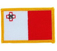 Akachafactory Patch écusson brodé Drapeau Malte Maltais Thermocollant Insigne Blason