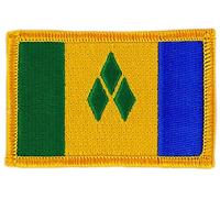Akachafactory Patch écusson brodé Drapeau Saint Vincent et Les Grenadines SVG thermocollant
