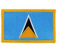 Akachafactory Patch écusson brodé Drapeau Sainte Lucie Lucy thermocollant Insigne Backpack