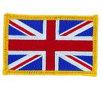 Akachafactory Patch écusson brodé Drapeau Union Jack Anglais UK Royaume Unis thermocollant