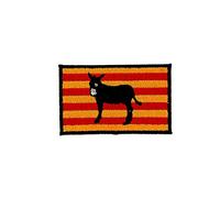 Akachafactory Patch ecusson Brode thermocollant Drapeau Catalan Catalogne ane Burro Backpack
