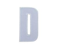 Akachafactory Patch ecusson brodé thermocollant Lettre Blanc au Choix Biker Maillot Broderie - D
