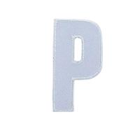 Akachafactory Patch ecusson brodé thermocollant Lettre Blanc au Choix Biker Maillot Broderie - P