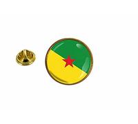 Akachafactory Pin Multicolore Drapeau Guyane Francaise Rond Cocarde