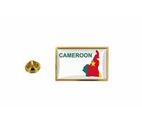 Akachafactory Pince Pin Badge Pays Carte CMR Cameroun Cameroune - Vert, Tropicale, Unisexe