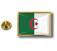 Akachafactory pins pin Badge pin's Metal avec Pince Papillon Drapeau Algerie algerien